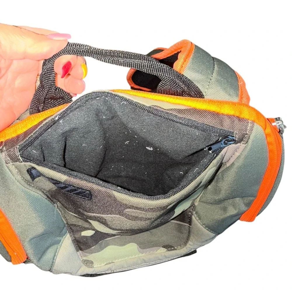 Oakley Icon Utility Backpack Gray Orange Camo Y2K Tactical Skate Laptop Bag